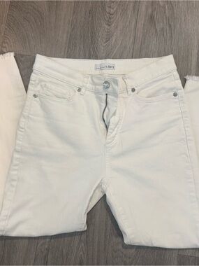 LOFT White Skinny Ankle Jeans
